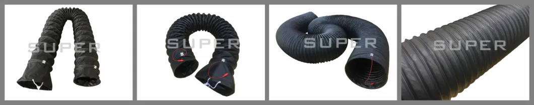 Fire Resistant Black Anti Static Explosion Proof Flexible Ventilation Duct